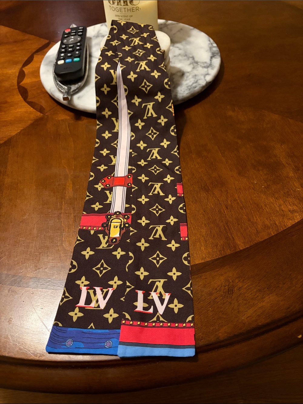 Louis Vuitton monogram silk bandeau scarf